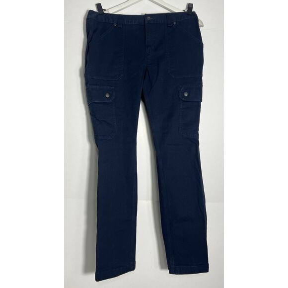 Duluth Trading Co Women's 10x31 Curvesetter Waistband Cargo Pants Brown Canvas - Picture 1 of 3